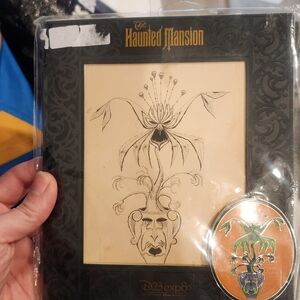 Disney D23 Pin/Card of Original Artwork LE 999 Haunted Mansion